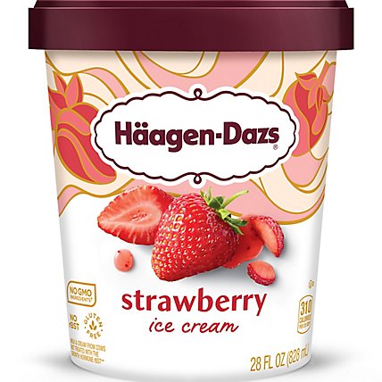 Haagen-Dazs Strawberry Ice Cream - 28 Oz - Image 1