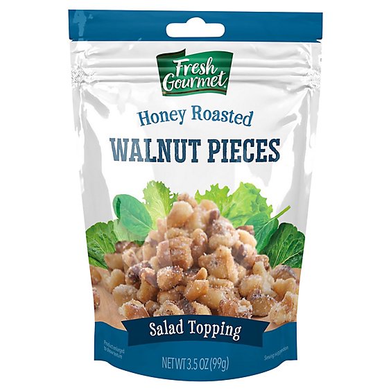Fresh Gourmet Nut & Fruit Toppings Glazed Walnut Pieces - 3.5 Oz