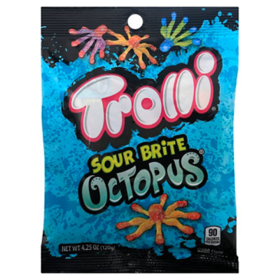 Trolli Candy Gummi Sour Brite Octupus - 4.25 Oz