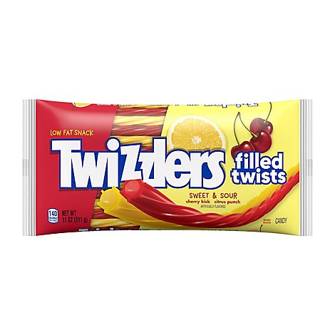 Twizzlers Candy Twists Filled Sweet & Sour Tangy - 11 Oz