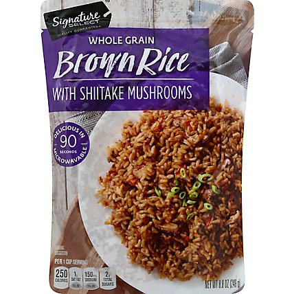 Signature SELECT Rice Brown Asian Inspired with Shiitake Mushrooms Pouch - 8.8 Oz - Image 2