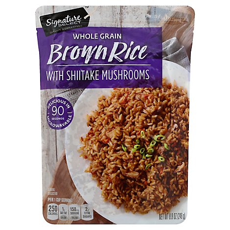Signature SELECT Rice Brown Asian Inspired with Shiitake Mushrooms Pouch - 8.8 Oz
