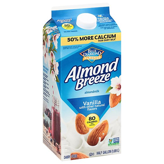 Blue Diamond Almonds Almond Breeze Milk Vanilla - 64 Fl. Oz.