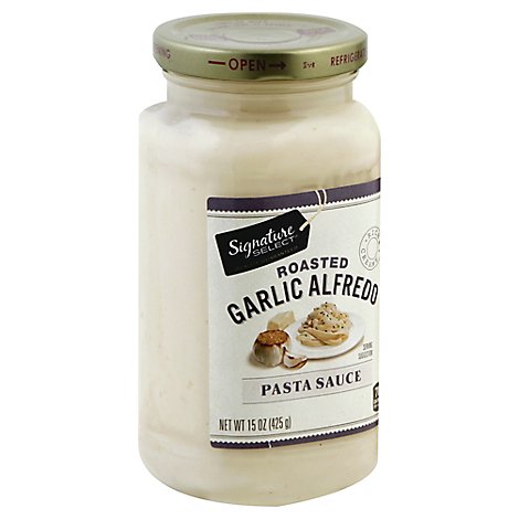 Signature SELECT Pasta Sauce Roasted Garlic Alfredo Jar - 15 Oz
