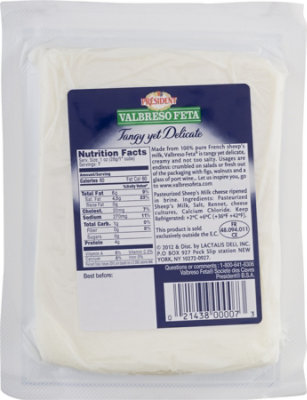 Valbreso Sheep Cheese Feta Plain - 7 Oz - Image 2