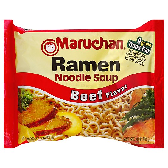 Maruchan Ramen Noodle Soup Beef Flavor - 3 Oz