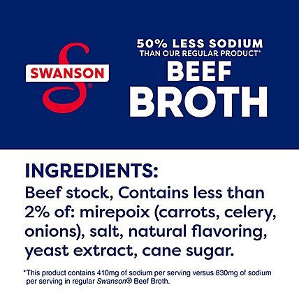 Swanson Broth Beef 50% Less Sodium - 32 Oz - Image 6