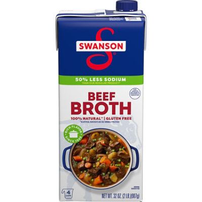 Swanson Broth Beef 50% Less Sodium - 32 Oz