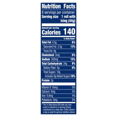 Pillsbury Cinnamon Rolls With Cream Cheese Icing 8 Count - 12.4 Oz - Image 3