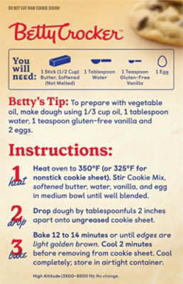 Betty Crocker Cookie Mix Chocolate Chip Gluten Free - 19 Oz - Image 6