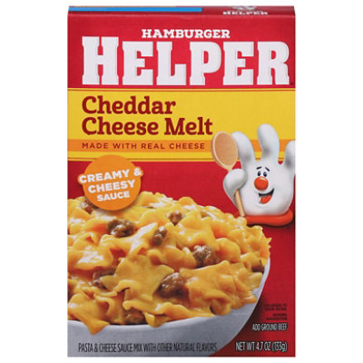 Hamburger Helper Cheddar Cheese Melt Pasta & Cheese Sauce Mix - 4.7 Oz - Image 3