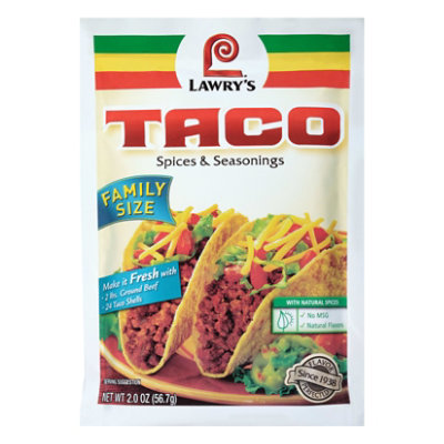 Lawry's Family Size Original Taco Seasoning Mix - 2 Oz - Image 1