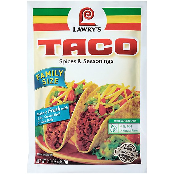 Lawry's Family Size Original Taco Seasoning Mix - 2 Oz