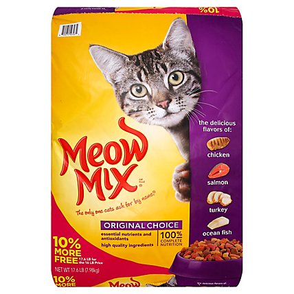 Meow Mix Cat Food Dry Original Choice - 16 Lb - Image 1