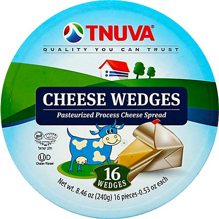 Tnuva Cheese Spread Pasteurized Process Wedges - 8.46 Oz - Image 2