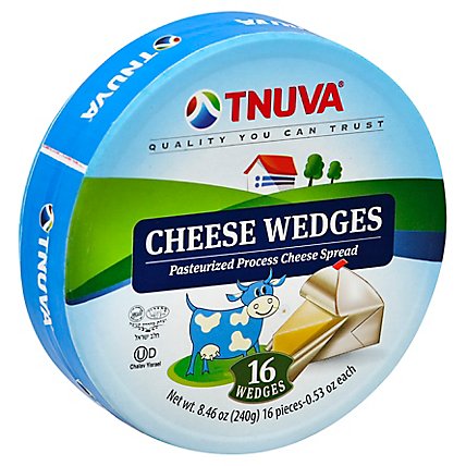 Tnuva Cheese Spread Pasteurized Process Wedges - 8.46 Oz - Image 1
