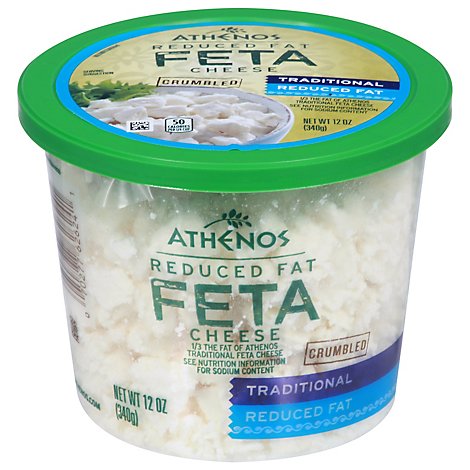 Athenos Cheese Feta Crumbled Reduced Fat - 12 Oz
