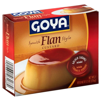 Goya Flan Custard Spanish Style Golden Caramel Included Box - 5.5 Oz