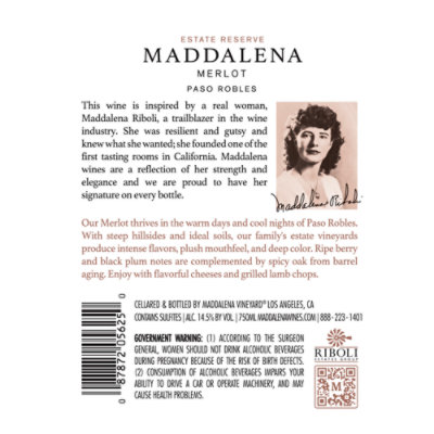 Maddalena Merlot Wine - 750 Ml - Image 5