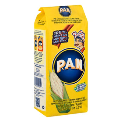 Harina PAN Whole-Grain White Corn Meal - Pack of 3