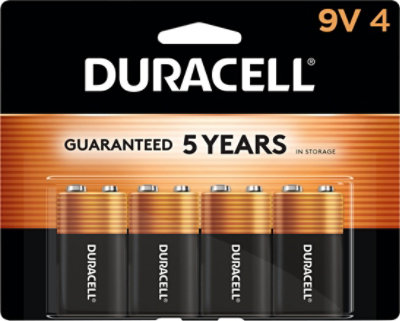 Duracell CopperTop 9V Alkaline Batteries - 4 Count - Image 1