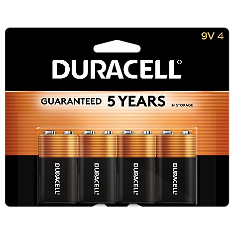 Duracell CopperTop 9V Alkaline Batteries - 4 Count
