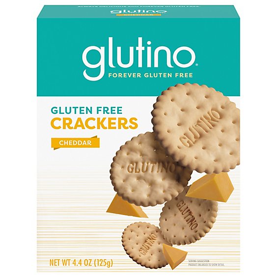 Glutino Crackers Cheddar - 4.4 Oz