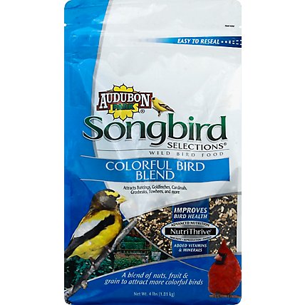 Audubon Park Songbird Selections Wild Bird Food Colorful Bird Blend Bag - 4 Lb - Image 2