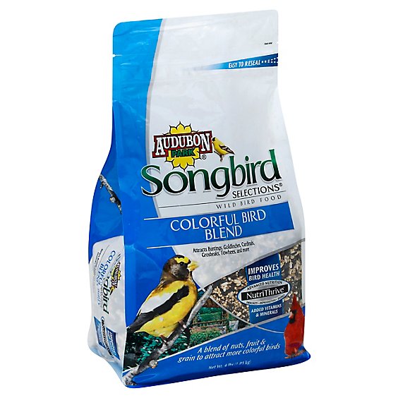 Audubon Park Songbird Selections Wild Bird Food Colorful Bird Blend Bag - 4 Lb