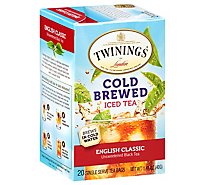 Twinings Tea Black Iced Unsweetened Cold Brew English Classic - 20 Count
