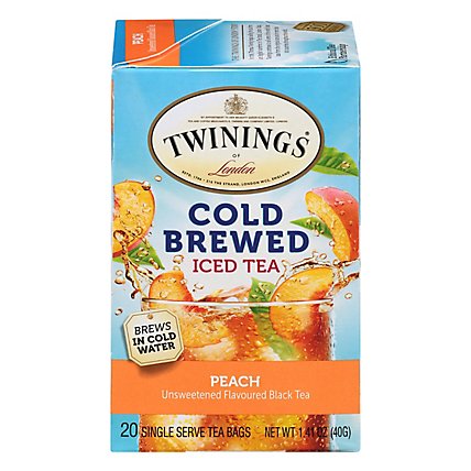 Twinings of London Iced Tea Cold Brewed Peach Box - 20 Count - Image 3