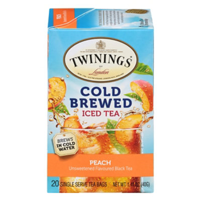 Twinings of London Iced Tea Cold Brewed Peach Box - 20 Count - Image 3