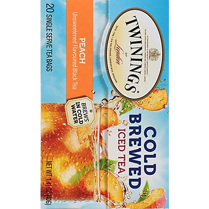 Twinings of London Iced Tea Cold Brewed Peach Box - 20 Count - Image 5