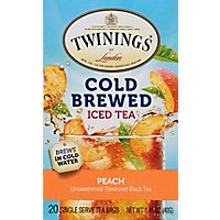 Twinings of London Iced Tea Cold Brewed Peach Box - 20 Count - Image 2
