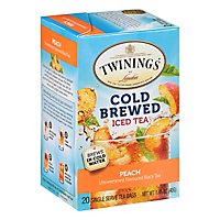 Twinings of London Iced Tea Cold Brewed Peach Box - 20 Count - Image 1