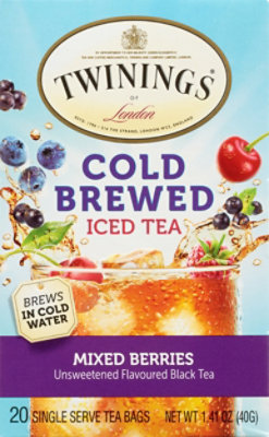 Twinings Tea Black Iced Unsweetened Cold Brew Mixed Berries - 20 Count - Image 2