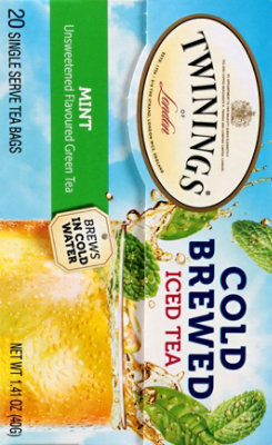 Twinings Tea Green Flavoured Unsweetened Iced Cold Brew Mint - 20 Count - Image 5