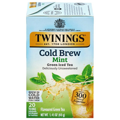 Twinings Tea Green Flavoured Unsweetened Iced Cold Brew Mint - 20 Count - Image 1