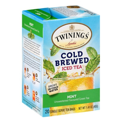 Twinings Tea Green Flavoured Unsweetened Iced Cold Brew Mint - 20 Count - Image 1