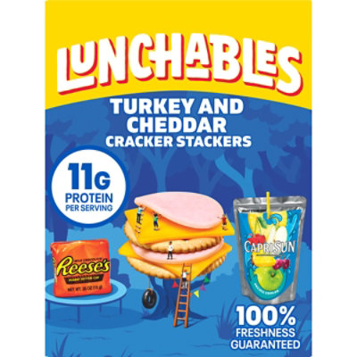 Lunchables Turkey & Cheddar Cheese Cracker Stackers Meal Kit with Capri Sun & Candy Box - 8.9 Oz - Image 1