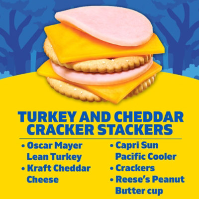 Lunchables Turkey & Cheddar Cheese Cracker Stackers Meal Kit with Capri Sun & Candy Box - 8.9 Oz - Image 2