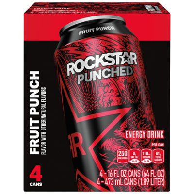 Rockstar Energy Drink, Strawberry Peach 16 Fl Oz, Energy