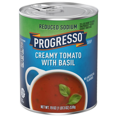 Progresso Soup Reduced Sodium Creamy Tomato With Basil - 19 Oz - Vons