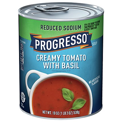 Progresso Soup Reduced Sodium Creamy Tomato with Basil - 19 Oz - Image 2