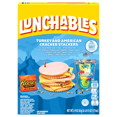 Lunchables Turkey & American Cheese Cracker Stackers Meal Kit with Capri Sun & Candy Box - 8.9 Oz