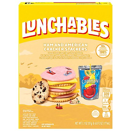 Lunchables Ham & American Cheese Cracker Stackers Meal Kit with Capri Sun & Cookies Box - 9.1 Oz - Image 2