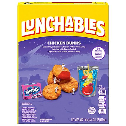 Lunchables Chicken Dunks Meal Kit with Capri Sun Fruit Punch Drink & Nerds Candy Box - 9.8 Oz - Image 2