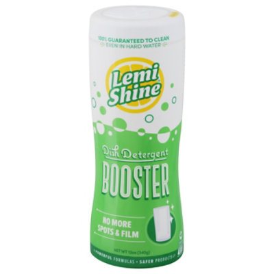 Lemi Shine Dish Detergent Booster Fresh Lemon Scent Bottle 12 Oz