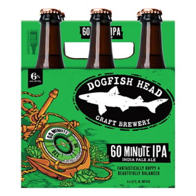 Dogfish Head Beer IPA 60 Minute Pack In Bottles - 6-12 Fl. Oz. - Image 6