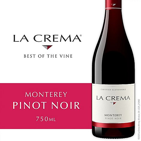 La Crema Wine Red Pinot Noir Monterey - 750 Ml